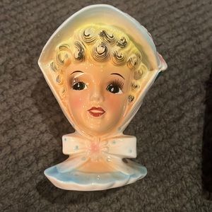 Enesco lady head vase.